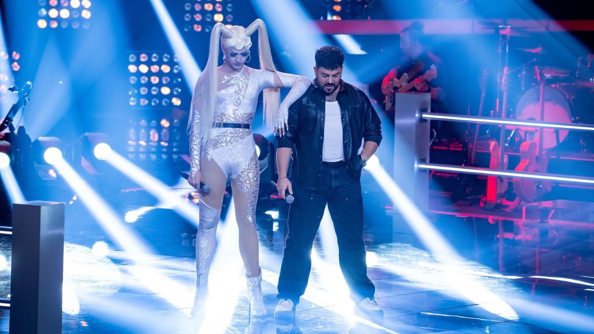 Ares und Pino Severino beim Battle bei "The Voice of Germany" 2024