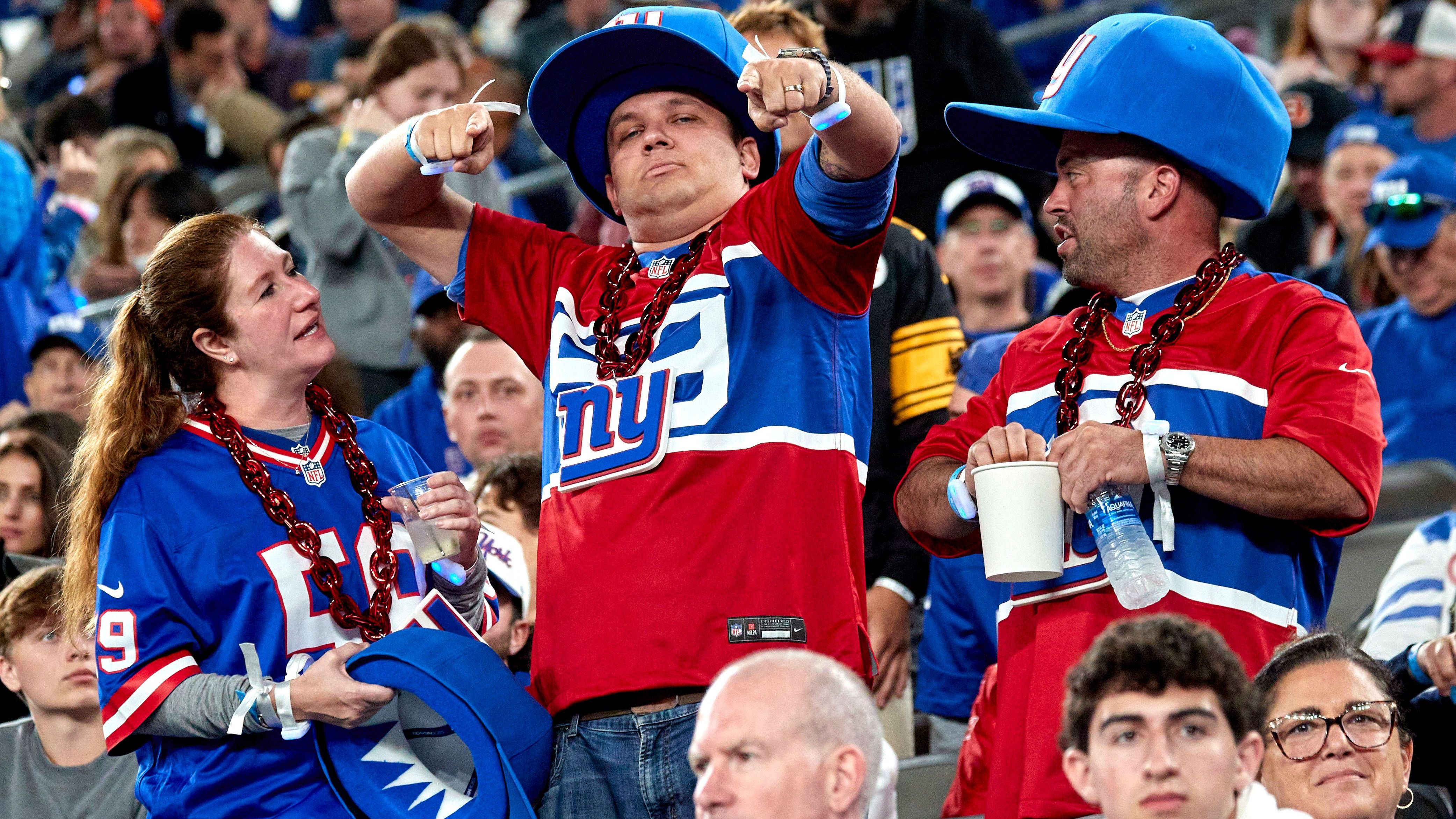 <strong>Platz 5 (geteilt):&nbsp;</strong><strong>New York Giants</strong><br>Durchschnittliche Anzahl Drinks pro Fan: 7,3