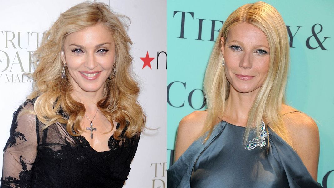 So einträchtig sieht man die beiden nur hier zusammen: Madonna und Gwyneth Paltrow.