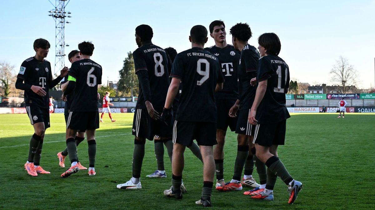 Ausgeschieden: Die Bayern-Jugend im Spiel bei Arsenal
