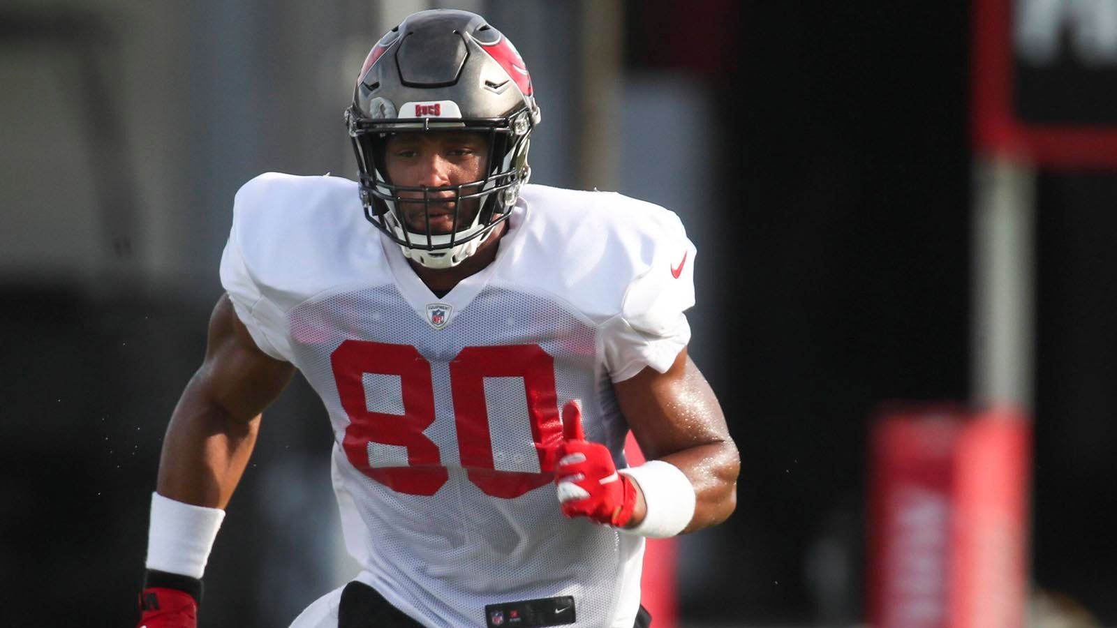 
                <strong>Tight End O.J. Howard</strong><br>
                ... O.J. Howard. Der 25-Jährige kam in der Vorsaison auf 34 Catches für 459 Receiving Yards. Experten gingen davon aus, dass Howard trotz der Gegenwart Gronks seine Ausbeute sogar nach oben schrauben könnte, was sogar der Fall war, ehe sich Howard die Achillessehne riss. Er wird in dieser Spiezeit nicht mehr zum Einsatz kommen. Der Tight End wurde am Alabama College ausgebildet, die Bucs drafteten ihn im Jahr 2017 an 19. Stelle.
              