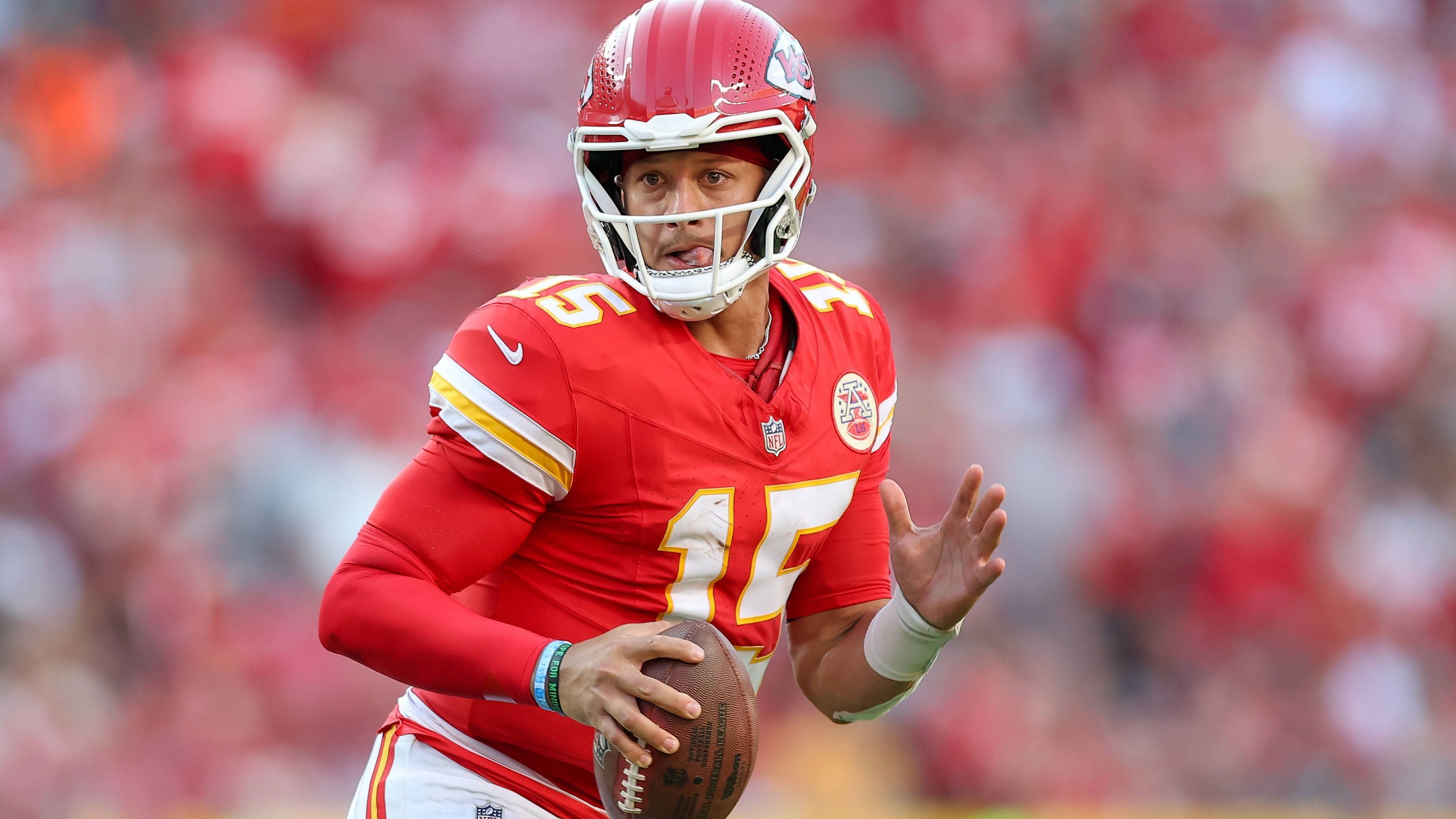 <strong>Kansas City Chiefs - 11. September 2022</strong><br>Patrick Mahomes beim 44:21-Sieg gegen die Arizona Cardinals, 5 Touchdowns