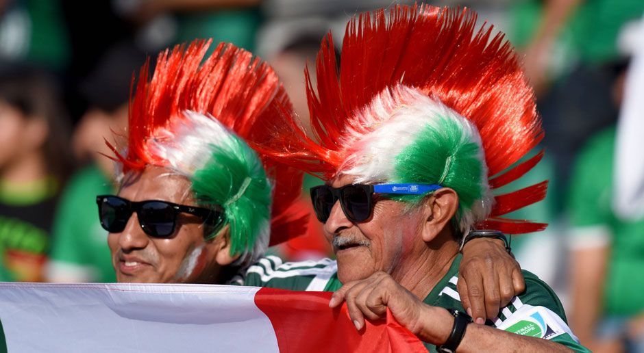 
                <strong>Fans der Copa America 2016</strong><br>
                Schicke Frisur: Iro-Perücken in den Landesfarben scheinen bei den mexikanischen Fans der absolute Renner zu sein. Nicht nur die etwas älteren Fans ...
              