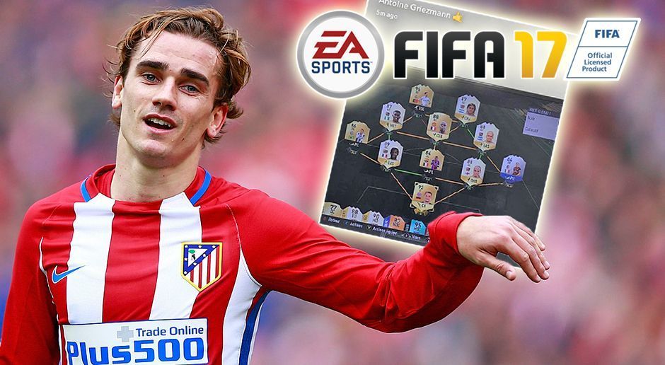 
                <strong>Antoine Griezmann FIFA 17 940</strong><br>
                Antoine Griezmann postet auf Snapchat einen Screenshot seines Ultimate Teams in FIFA 17. ran.de zeigt Euch die auserwählte 5-3-2-Elf des Atletico-Stürmers. Dabei sitzt er selbst auf der Bank.
              