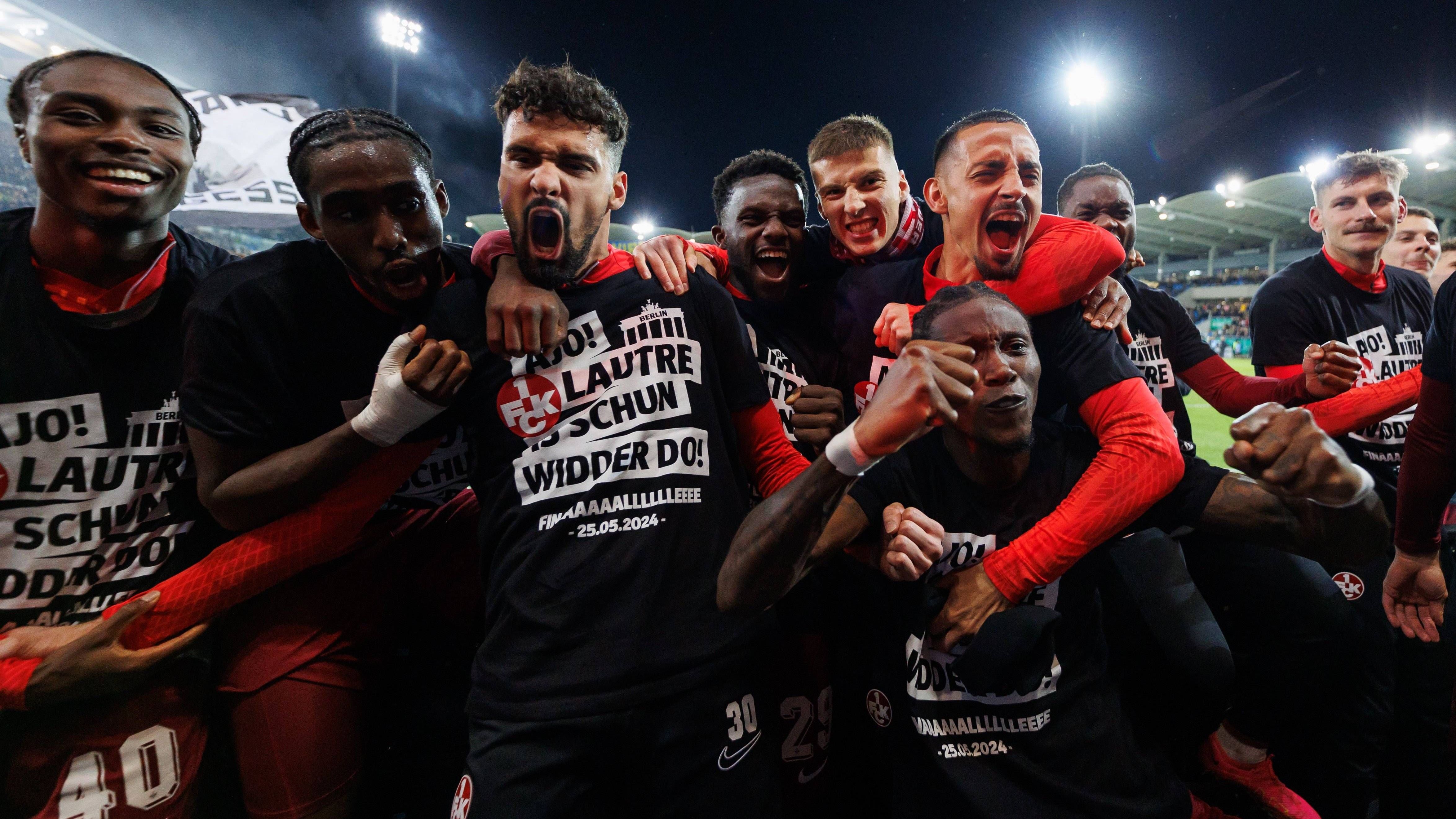 <strong>2024: 1. FC Kaiserslautern<br></strong>Mit viel Esprit und etwas Losglück schaffte es der 1. FC Kaiserslautern ins Pokalfinale. Bereits im Halbfinale war klar: Es würde eine Addition in dieser Liste geben, denn der FCK duellierte sich mit Drittligist 1. FC Saarbrücken um den Finaleinzug. Die Lautrer gewannen nach Rückstand mit 3:1 und zogen ins Finale gegen Bayer 04 Leverkusen ein. Trotz langer Überzahl verloren die Roten Teufel mit 0:1 gegen den Deutschen Meister.
