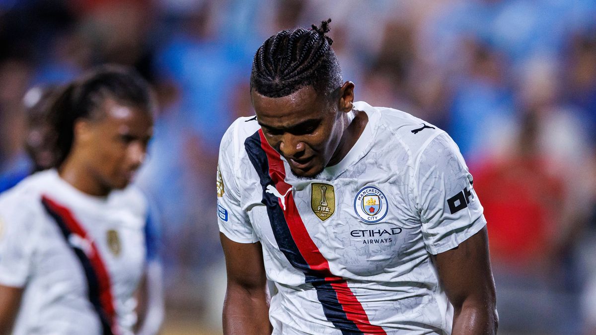 Manchester City FC v Al Hilal - FIFA Club World Cup 2025 Round Of 16 Orlando, Florida - June 30: Manuel Akanji of Manchester City during the FIFA Club World Cup 2025 match between Manchester City a...