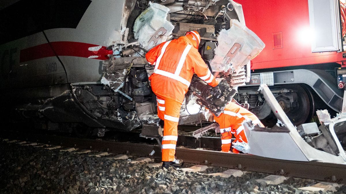 LKW kollidiert mit ICE Hamburg