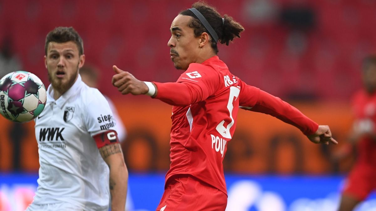 Yussuf Poulsen erzielt das 2:0 für Leipzig