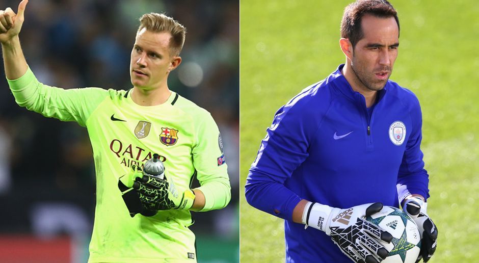 
                <strong>Torwart</strong><br>
                Torwart: Marc-Andre ter Stegen (Wechsel zu Barca 2014) vs.  Claudio Bravo (Wechsel zu City 2016) - Ablösesummen: 12.000.000 : 18.000.000 Euro.
              