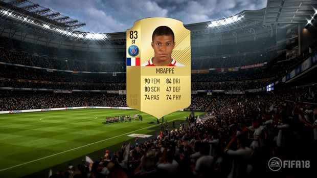 
                <strong>Platz 1: Kylian Mbappe (Paris St. Germain)</strong><br>
                Alter: 18Gesamtstärke zu Beginn: 83Potential: 94
              