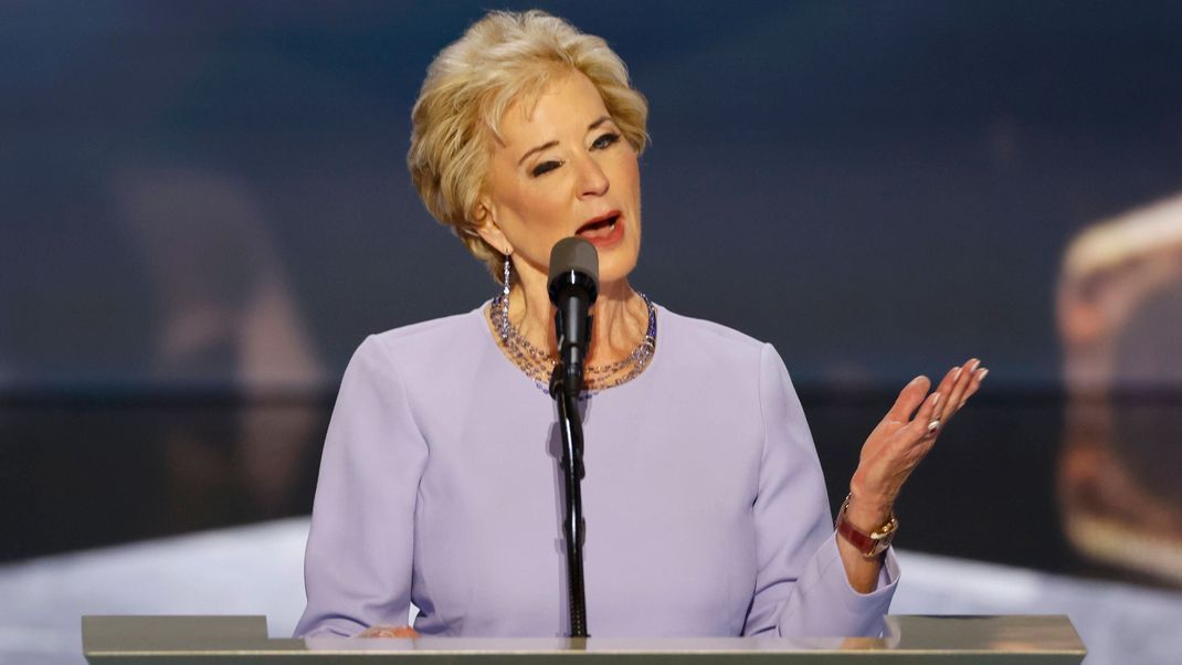 Linda McMahon, die zukünftige Bildungsministerin.