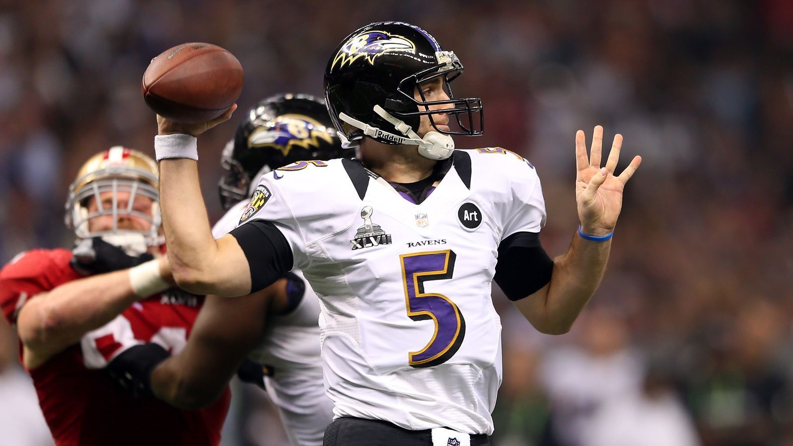 
                <strong>Joe Flacco (Sieg im Super Bowl XLVII)</strong><br>
                Von 5,9 auf 20,1 Millionen DollarTeam: Baltimore RavensSuper Bowl MVP: ja
              