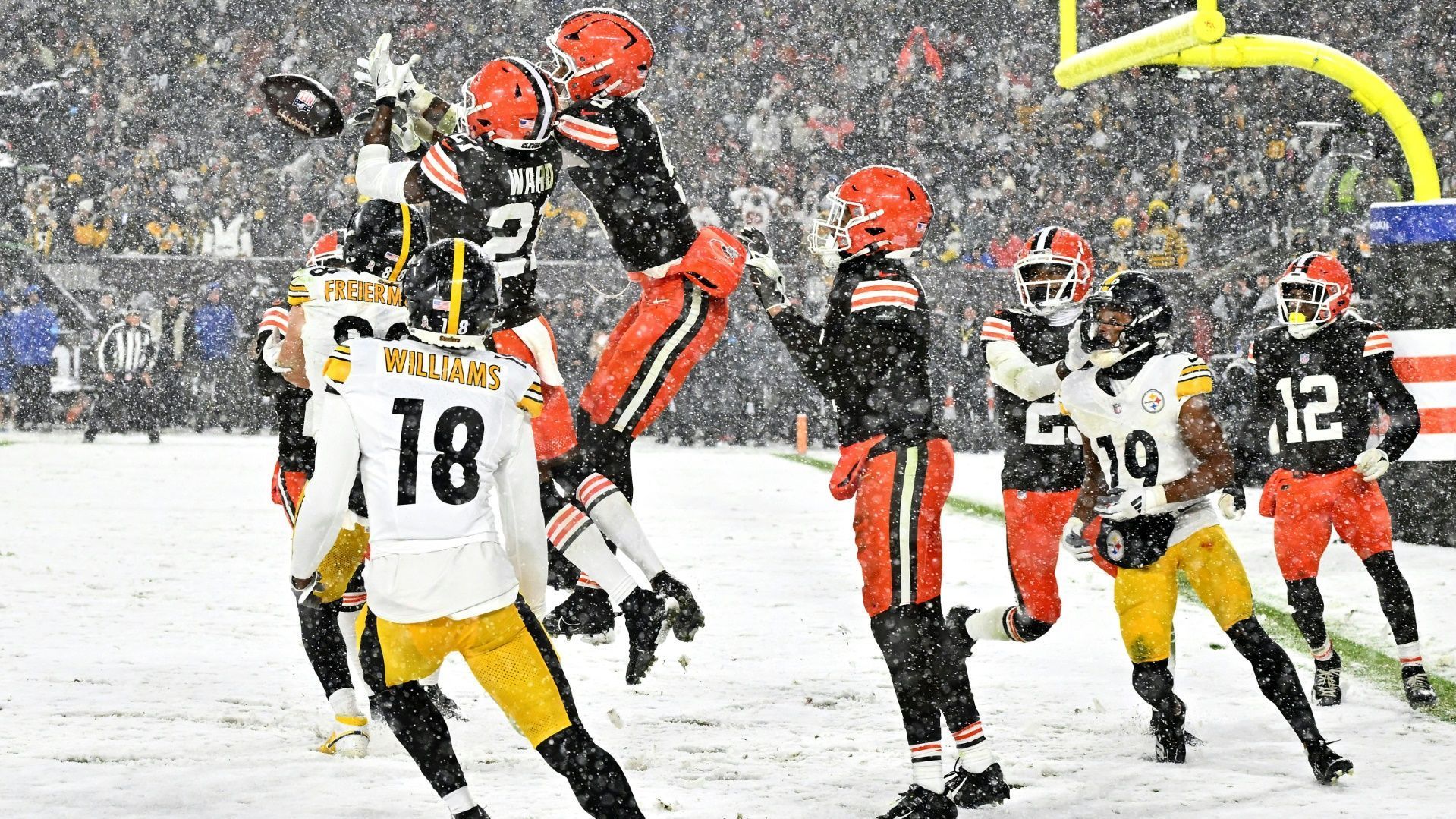 <strong>Platz 20 (geteilt): Cleveland Browns</strong><br>Anzahl der 10+ Win-Seasons: 2/10