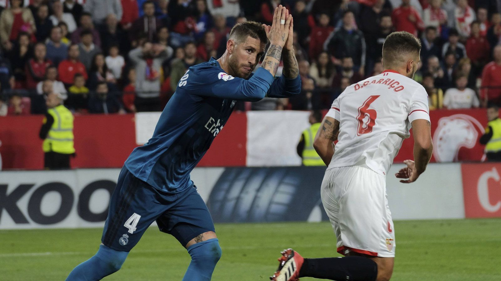 
                <strong>FC Sevilla</strong><br>
                Eine Rückkehr zu seinem Jugend- und Ausbildungsklub nach Sevilla wäre eine romantische Geschichte. Doch vor allem Ramos' Gehalt dürfte dem im Wege stehen, auch die Aussichten auf Titel sind in Andalusien eher gering. Dass Trainer Julen Lopetegui und sein Team einen Abwehrspieler dieses Kalibers gebrauchen könnten, steht außer Frage. Wahrscheinlich ist ein Wechsel allerdings nicht.
              