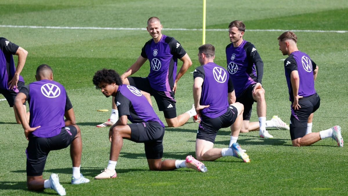 Anton und seine Mitspieler beim Training