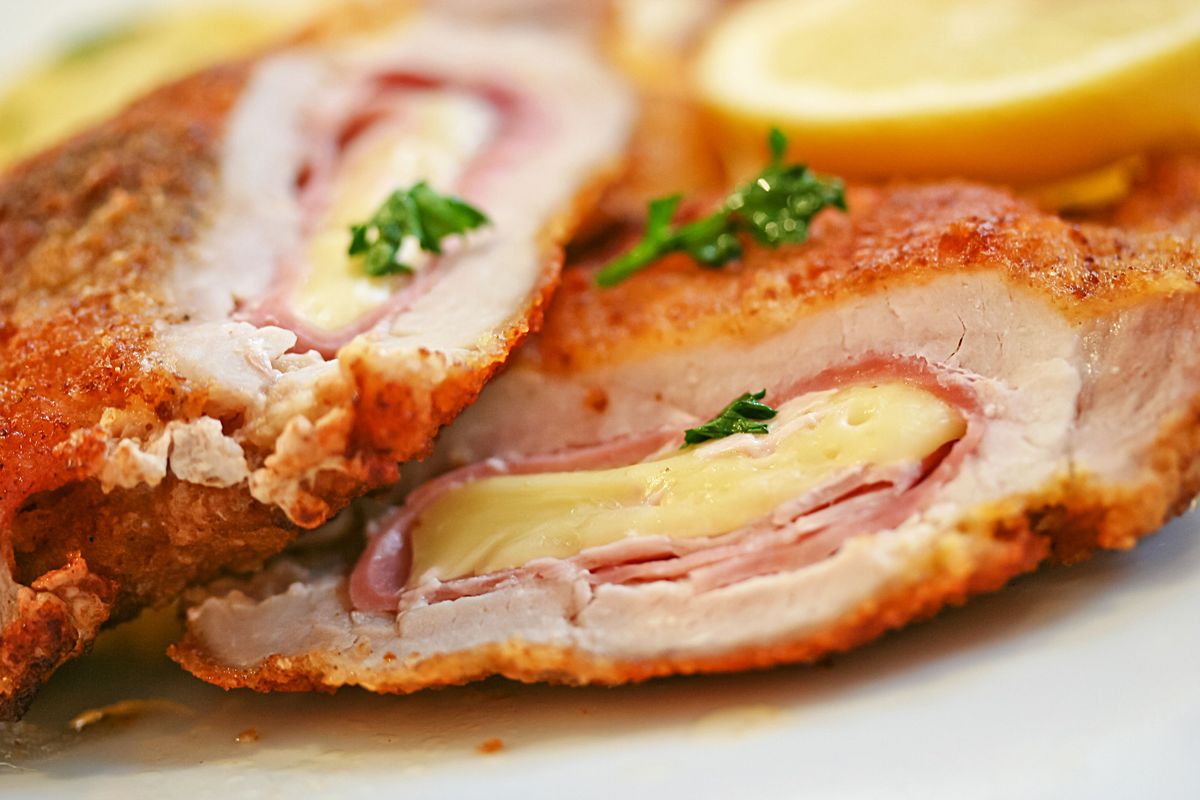 Rezept: Cordon bleu mit Kartoffelpüree und glasierten Möhren