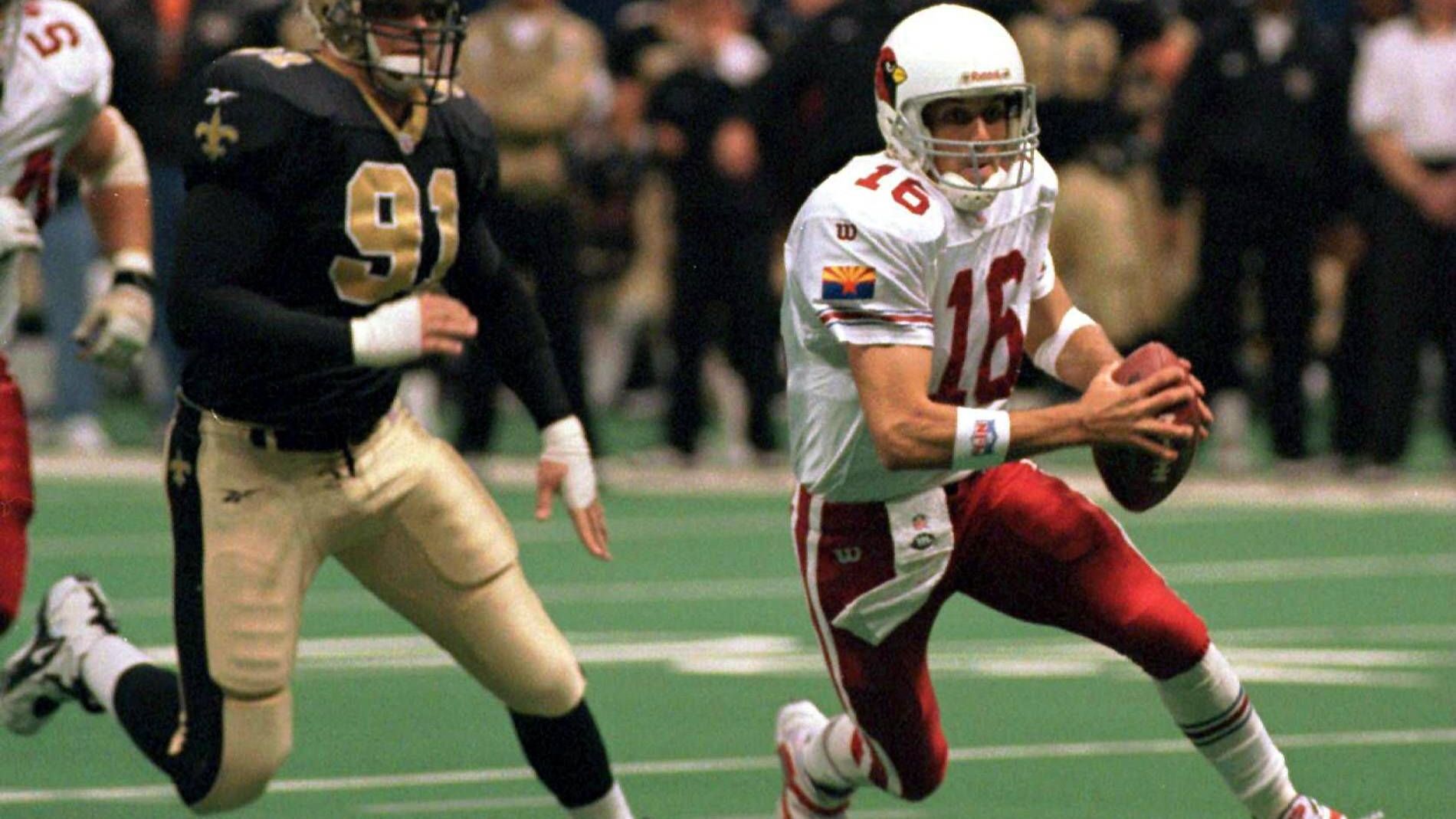 <strong>8. Jake Plummer (Arizona Cardinals)</strong><br>Datum: 12. Dezember 1997<br>Gegner: New York Giants<br>Performance: 388 Yards und ein Touchdown