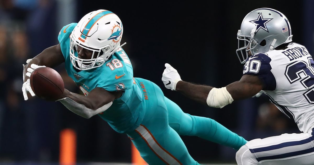 
                <strong>WR: Preston Williams (vs. Washington Redskins)</strong><br>
                Ja, wir sind mal ganz mutig und empfehlen euch sogar einen Spieler der sieglosen Miami Dolphins - ganz einfach, weil es gegen die ebenfalls sieglosen Washington Redskins geht. Undrafted Rookie Preston Williams zeigte in den ersten Wochen der Saison noch die beste Chemie mit Quarterback Josh Rosen. Warum soll er gegen die lausige Passverteidigung der Redskins (264 zugelassene Yards pro Partie) nicht seinen ersten Touchdown in der NFL erzielen?
              