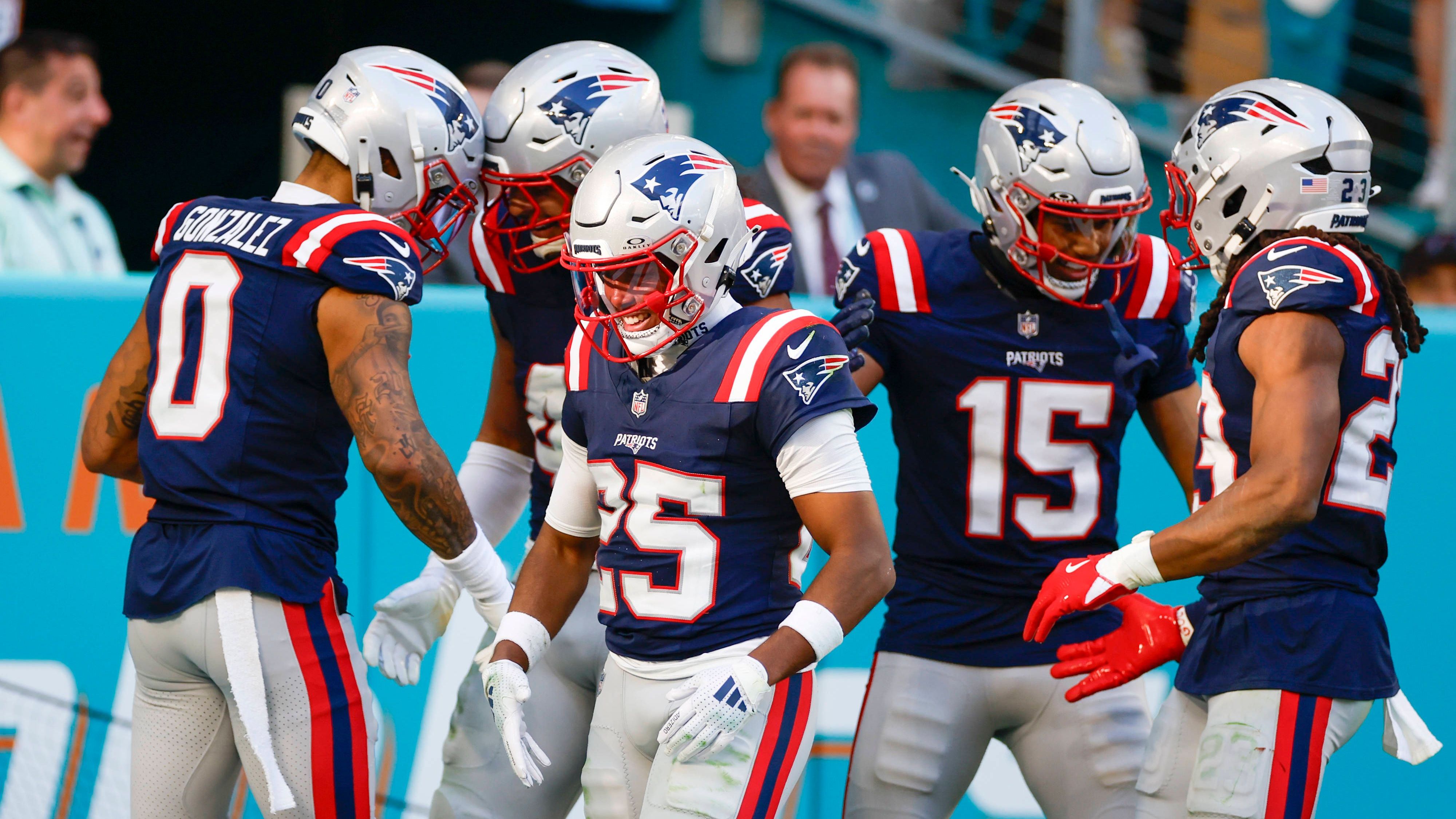 <strong>Platz 27 (geteilt): New England Patriots</strong>&nbsp;<br>Playoffs: 0 Prozent<br>Division-Titel: 0 Prozent<br>First-Round-Bye: 0 Prozent<br>Super-Bowl-Sieg: 0 Prozent