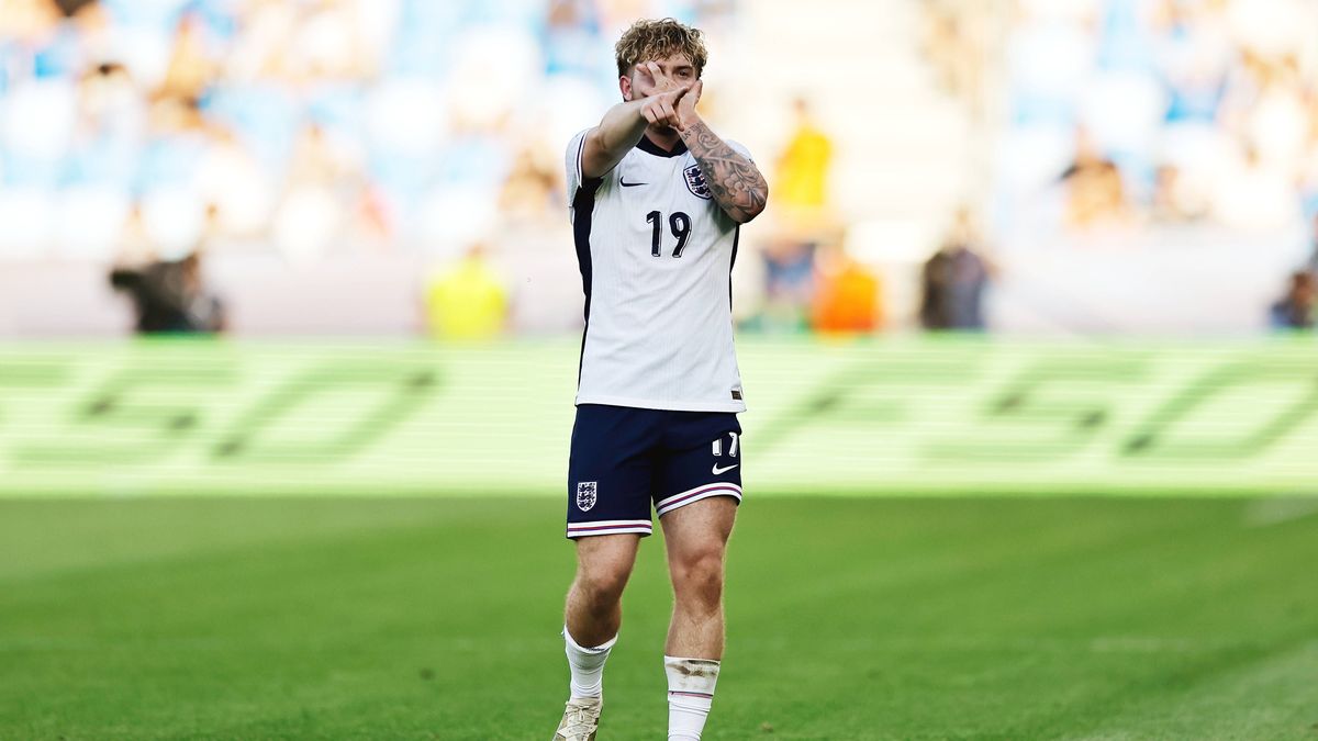 Harvey Elliott (ENG), JUNE 25, 2025 - Football Soccer : Harvey Elliott celebrate after his goal during UEFA European Under-21 Championship 2025 Slovakia Semi-finals match between Uuder-21 England 2...