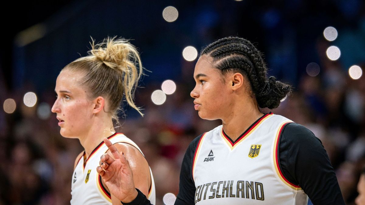Fiebich (l.) und Sabally gemeinsam bei Olympia