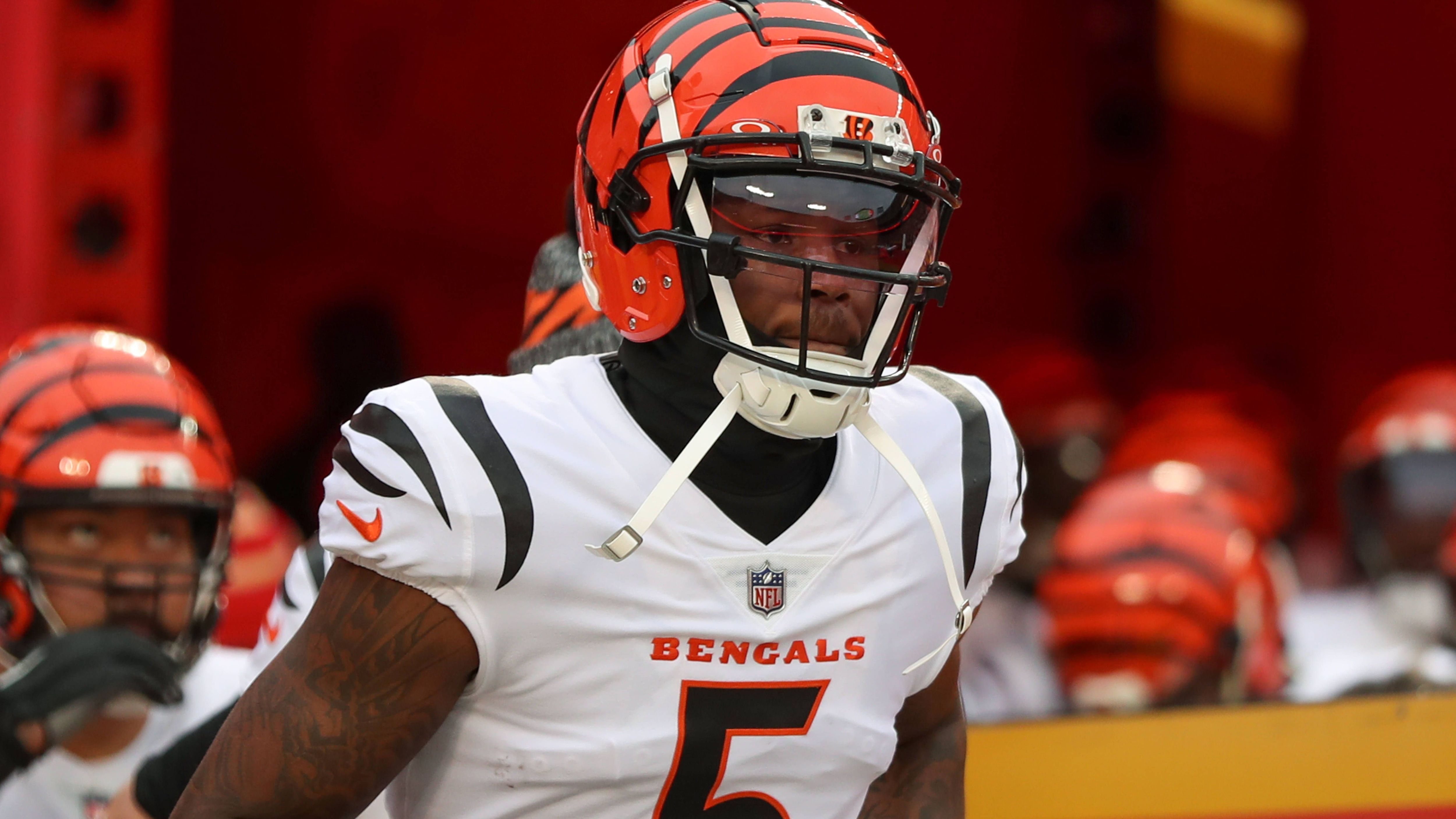 <strong>Cincinnati Bengals: Tee Higgins (WR)</strong><br>Als zweiter Wide Receiver hinter Ja'Marr Chase stehen die Chancen theoretisch nur semi-gut, es in den Pro Bowl zu schaffen. Will Higgins aber die langfristige Vertragsverlängerung bei seinen Bengals erzwingen, muss der Receiver langfristig mit den Zahlen von Chase mithalten. Dann könnte es im nächsten Sommer Geld regnen.