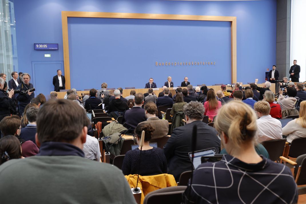 Unter anderem die AfD gab nach der Bundestagwahl eine vom BPK e.V. organisierte Pressekonferenz.