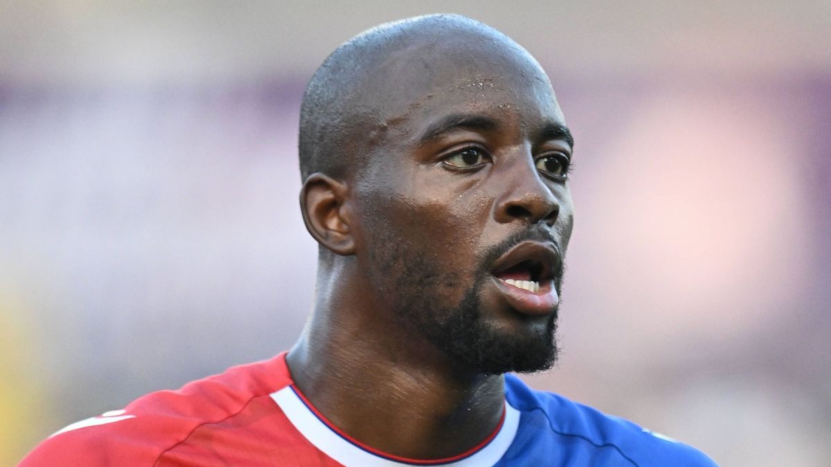 BRIDGEVIEW, ILLINOIS - JULY 26: Jean-Philippe Mateta of Crystal Palace headshot during the Chicago Nations Cup match between Crystal Palace and Millonarios at SeatGeek Stadium on July 26, 2023 in B...