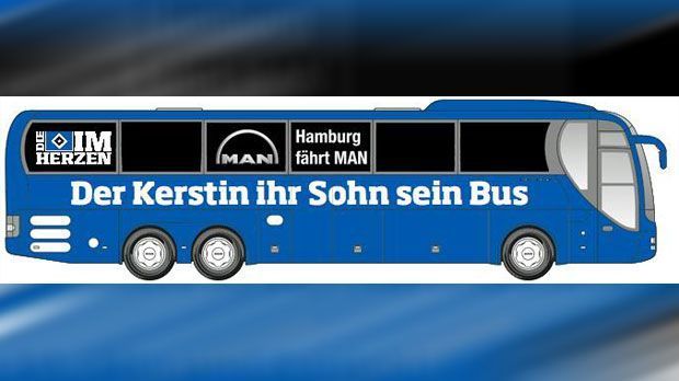 
                <strong>HSV-Mannschaftsbus: Fan-Kreationen</strong><br>
                Der Hamburger SV will zusammen mit Partner MAN mit der Möglichkeit zur Mitgestaltung des neuen Mannschaftsbuses eine Brücke zu den Fans bauen. Neben einigen ernst gemeinten Vorschlägen kamen aber auch viele lustige Kreationen dabei raus. Immer wieder thematisiert wird das Relegationsglück der Hanseaten.
              