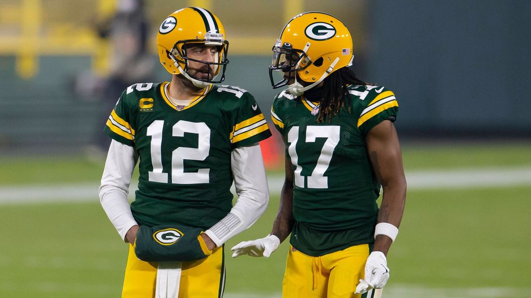 Aaron Rodgers (li.) und Davante Adams (re.) zu Packers-Zeiten