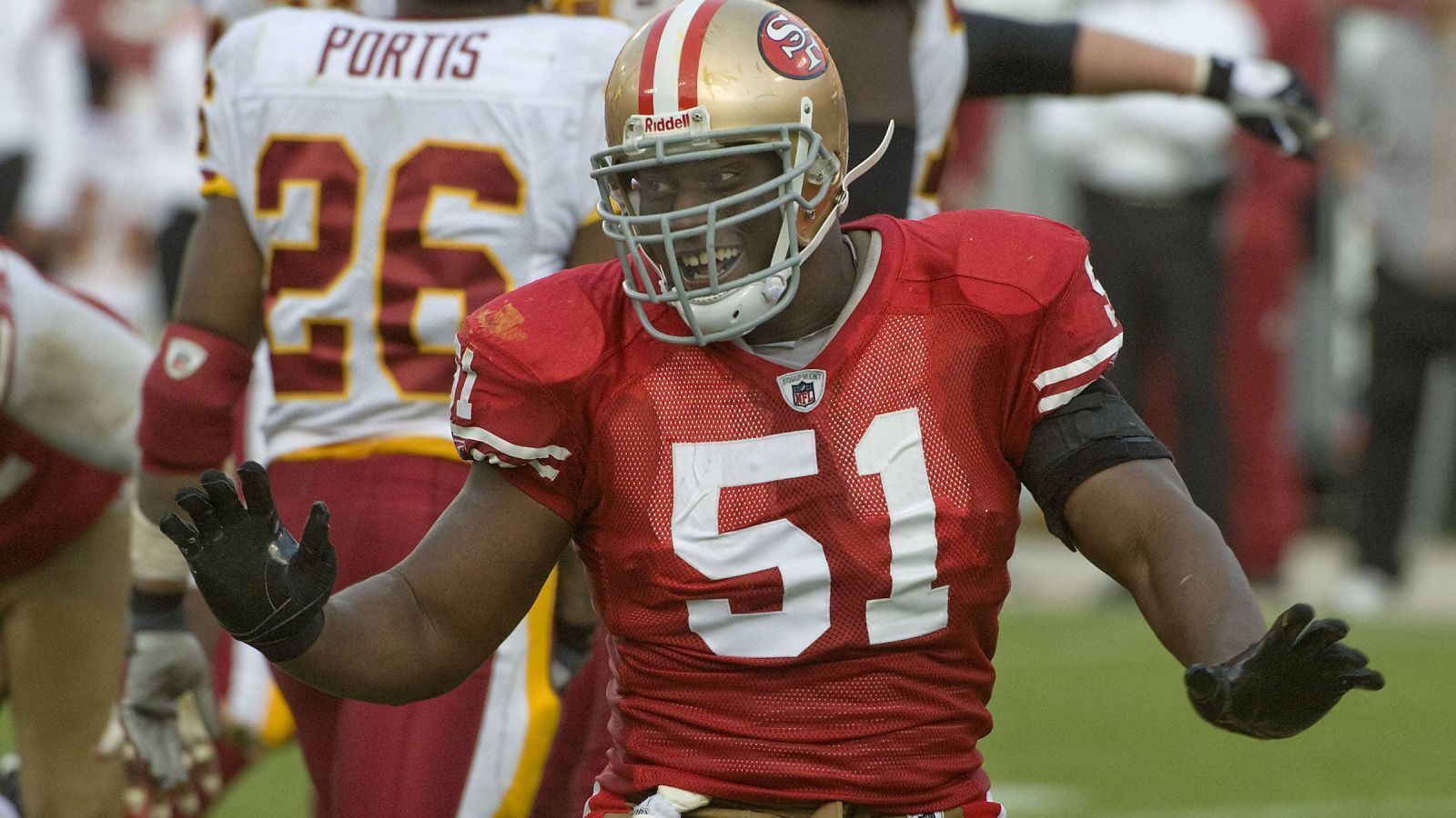 
                <strong>Patrick Willis</strong><br>
                &#x2022; Position: Linebacker<br>&#x2022; In der NFL: 2007 - 2014<br>&#x2022; Meiste Spiele für: San Francisco 49ers<br>
              