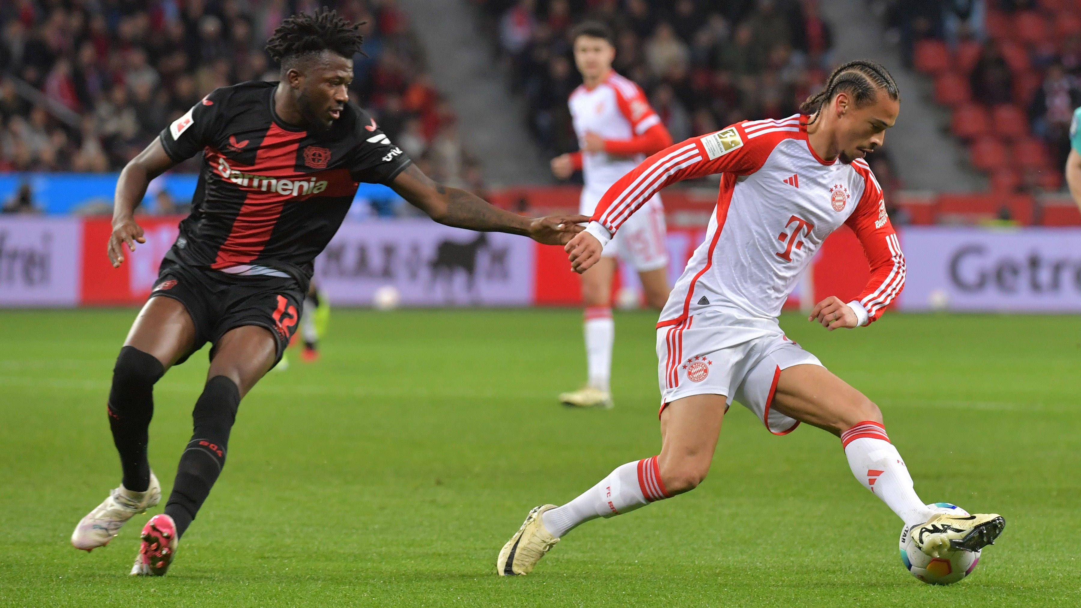 <strong>Leroy Sane (FC Bayern)</strong><br>Wie immer viel unterwegs, aber zu oft auf verlorenem Posten, auch aufgrund der fehlenden Mitspieler in der Offensive. Macht letztlich keinen Stich gegen das Bayer-Bollwerk und wirkt zunehmend genervt. <strong><em>ran</em>-Note: 5</strong>