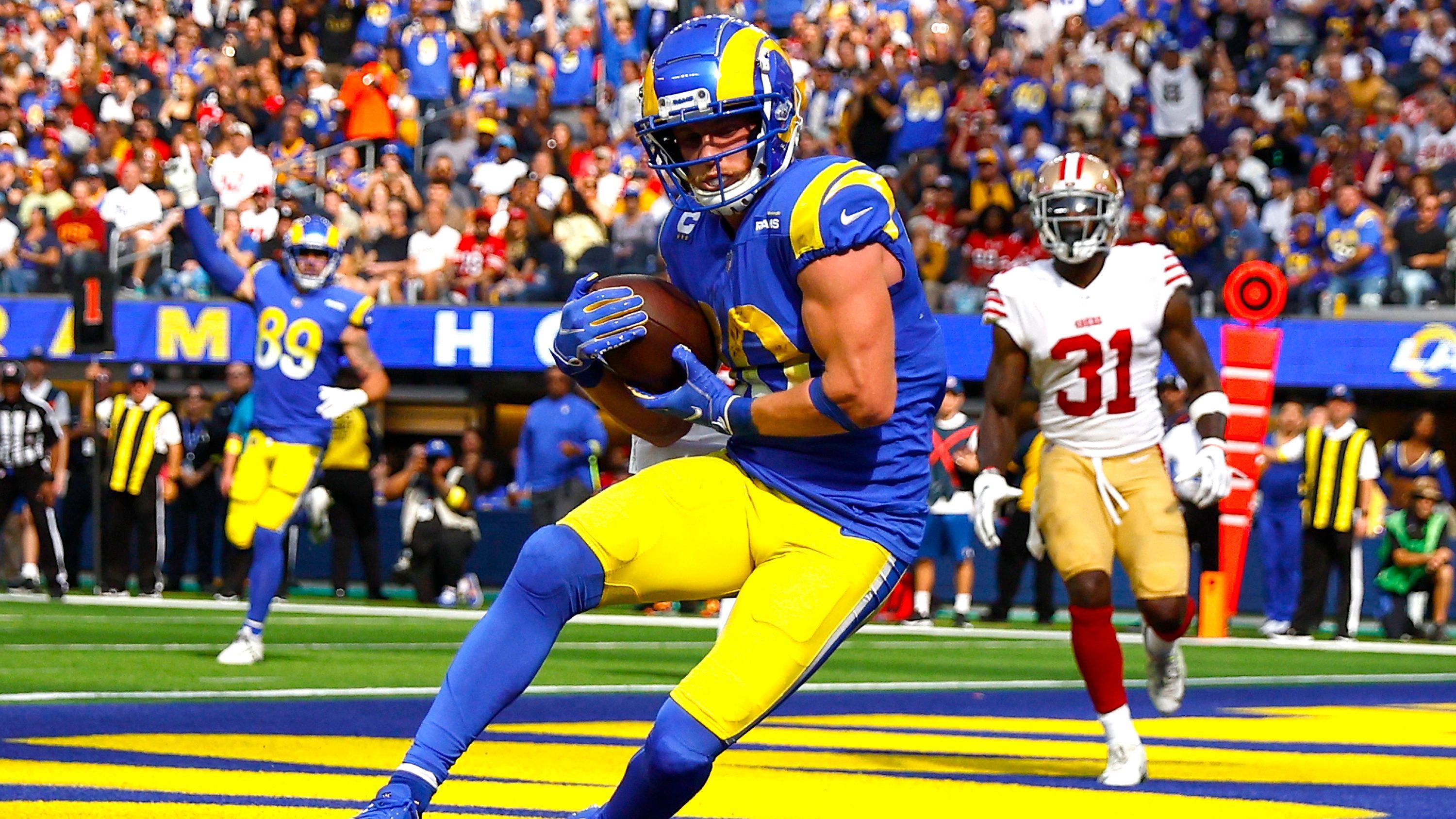 
                <strong>Platz 5: Cooper Kupp - Los Angeles Rams</strong><br>
                &#x2022; Ranking im vorigen Jahr: 2. Platz<br>&#x2022; Statistiken in der Saison 2022: 75 Receptions, 812 Receiving Yards, 6 Receiving Touchdowns<br>
              