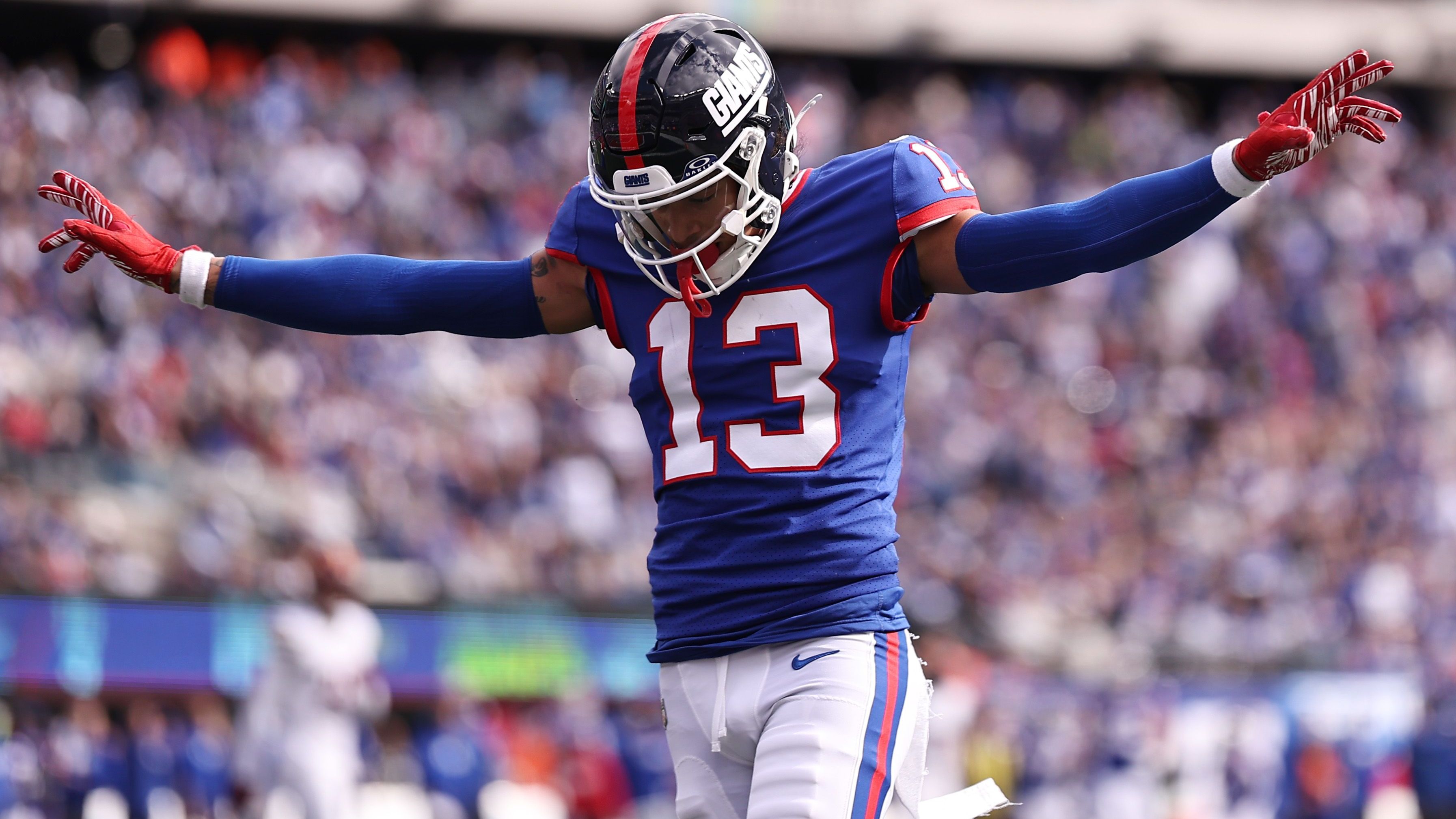 <strong>Platz 4 (geteilt): New York Giants</strong><br>Receiver: Jalin Hyatt, Malik Nabers und Wan'Dale Robinson<br>Durchschnittliche 40-Yard-Dash-Zeit: 4,40 Sekunden