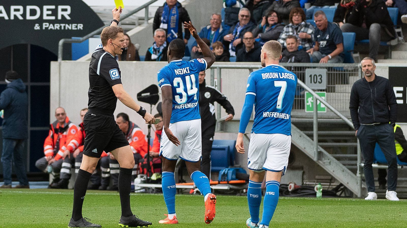 
                <strong>Platz 14: TSG 1899 Hoffenheim</strong><br>
                &#x2022; Gelbe Karten: 32<br>&#x2022; Gelb-Rote Karten: 2<br>&#x2022; Rote Karten: /<br>&#x2022; Punktzahl: 38<br>
              