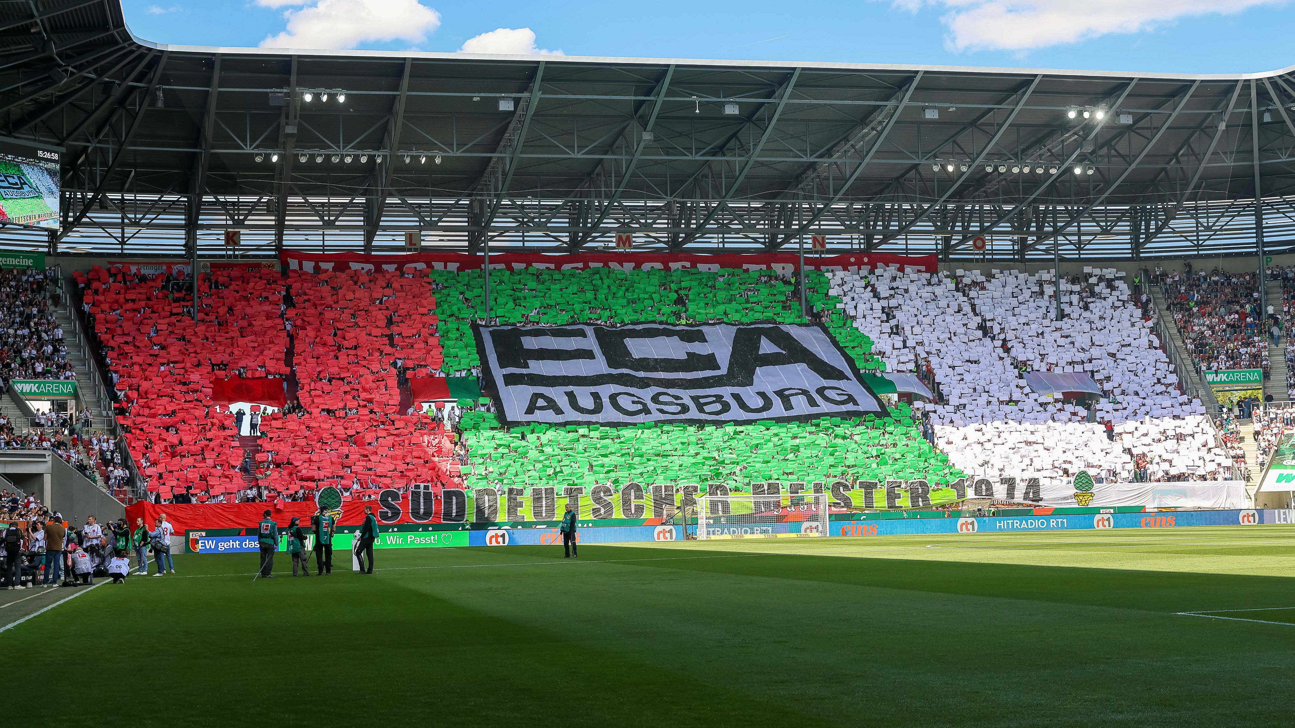<strong>Platz 20: FC Augsburg (Bundesliga)</strong><br>Zuschauerschnitt: 29.301<br>Gesamtzuschauer: 498.109<br>Auslastung: 95 Prozent