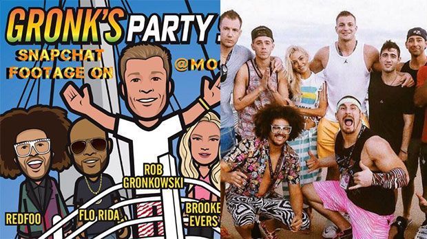 
                <strong>Rob Gronkowski auf dem Party Boot</strong><br>
                Rob Gronkowski von den New England Patriots hat sich eine ziemlich geile Truppe auf sein Party Boot eingeladen. Neben bekannten Musik-Acts wie Flo Rida und LMFAO Redfoo, lud er auch 2.500 Gronk-Fans ein mit ihm von Miami auf die Bahamas zu reisen.
              