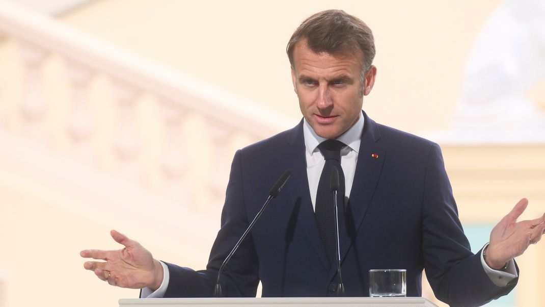 Der französische Präsident Emmanuel Macron war am Samstag (10. Mai) nach Kiew gereist.