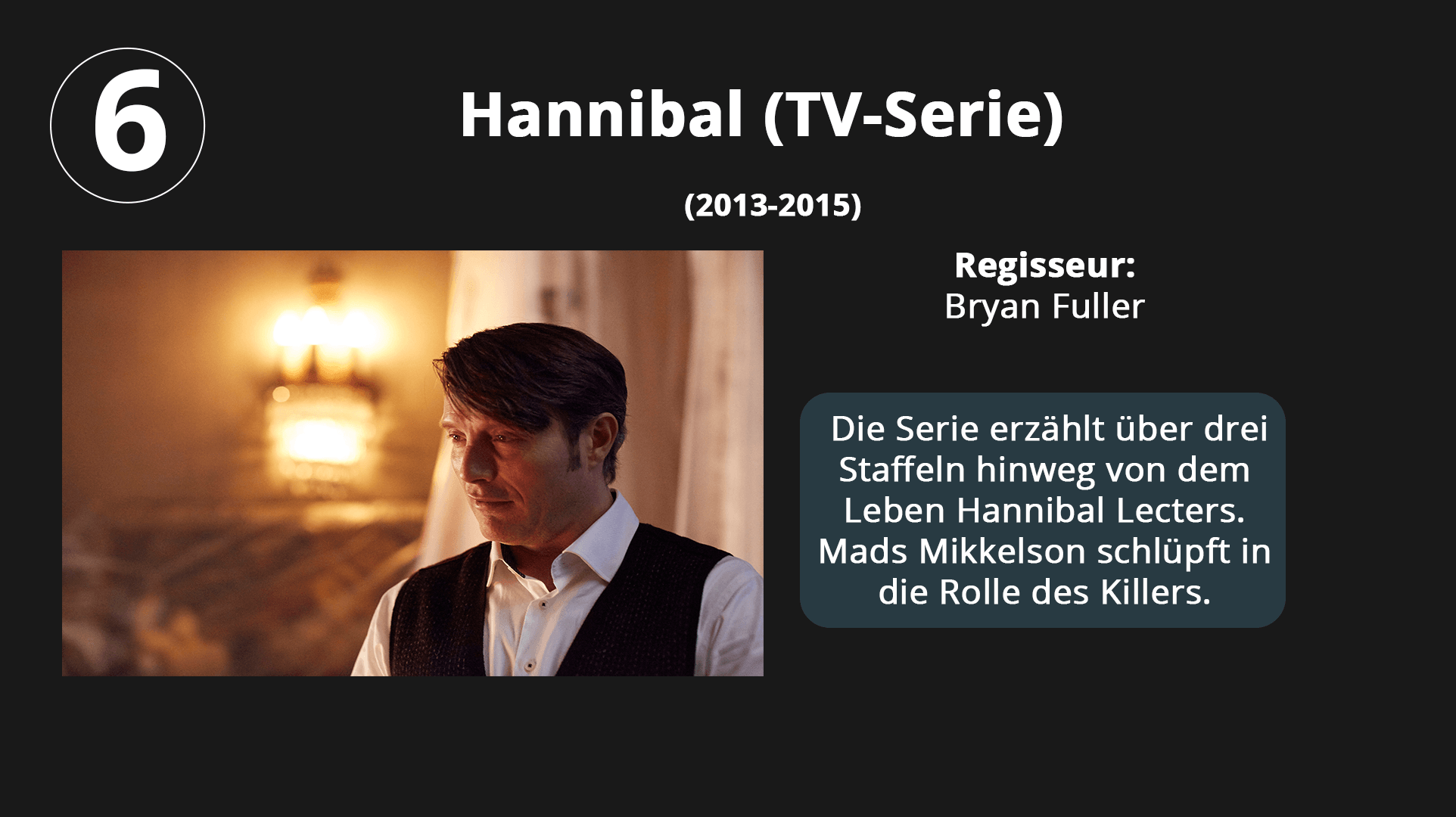 Die TV-Serie fasst die traumatische Jugend und die verstörenden Taten von Hannibal Lecter zusammen.