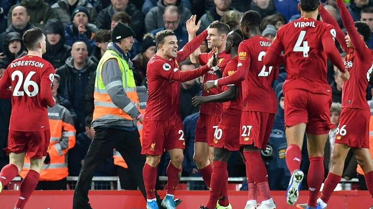 Xherdan Shaqiri erzielt das 2:0 für den FC Liverpool