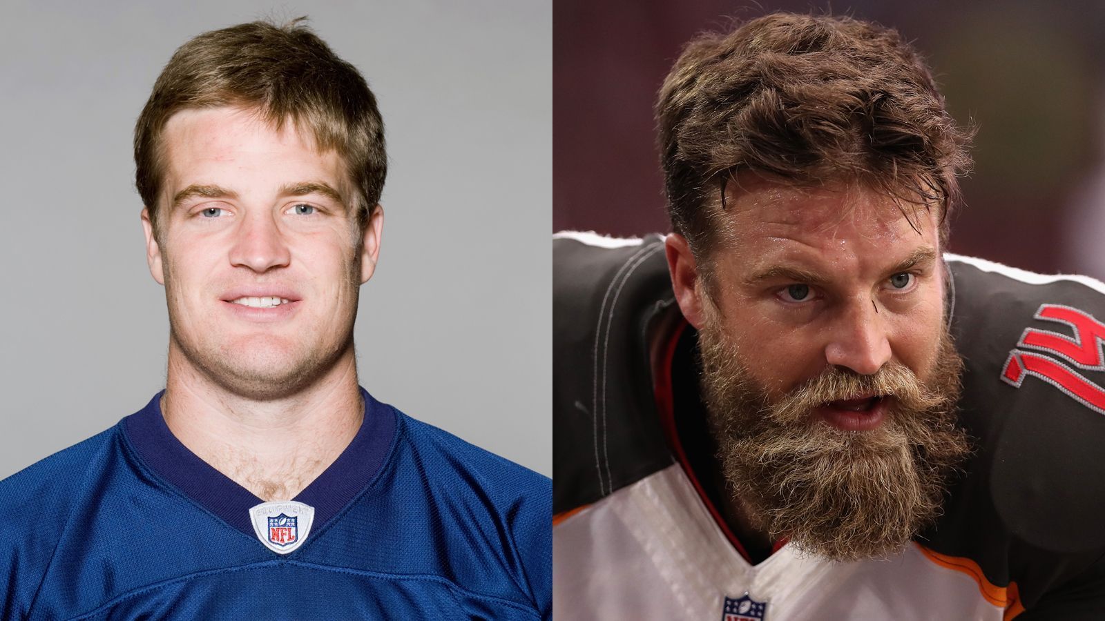 
                <strong>Ryan Fitzpatrick 2009 und heute</strong><br>
                Nein, das ist jetzt wirklich kein Scherz. SO sah Ryan Fitzpatrick wirklich mal aus. Der Name "Fitzmagic" kommt nicht von ungefähr. 
              