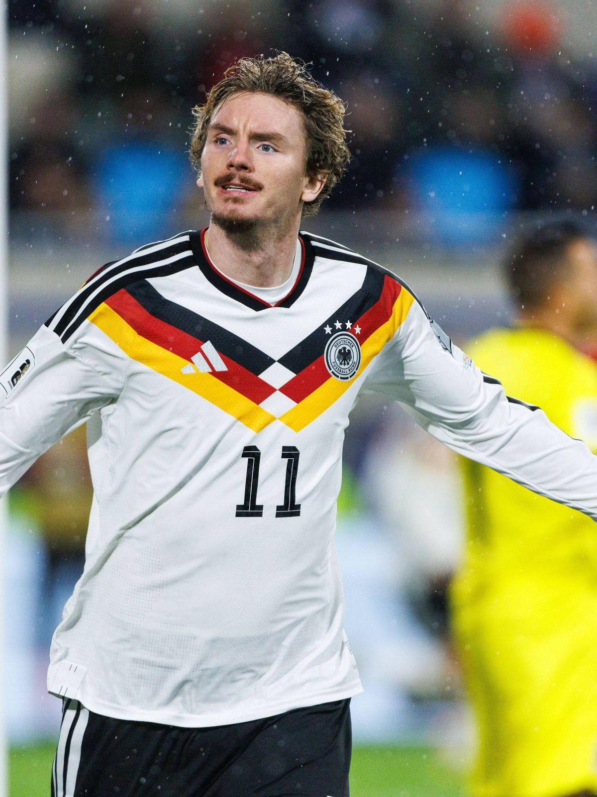 Nick Woltemade (Deutschland) bejubelt den Treffer zum 0:1, Luxemburg vs Deutschland, Fussball, European Qualifiers, 09. Spieltag, Saison 2025 2026, 14.11.2025 Luxemburg vs Deutschland, Fussball, Eu...