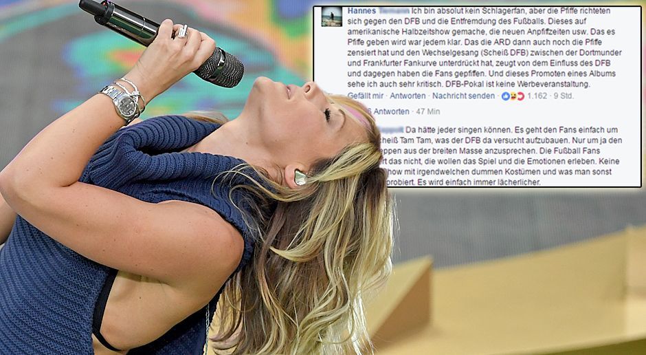 
                <strong>Helene Fischer</strong><br>
                Die Top-Kommentare unter unserem 1-Uhr-Post zeigen auch: Ihr habt nicht wirklich etwas gegen Frau Fischer, sondern gegen das Drumherum und die Absicht dahinter. Um den geschätzten Hannes zu zitieren: "Ich bin absolut kein Schlagerfan, aber die Pfiffe richteten sich gegen den DFB und die Entfremdung des Fußballs. Und dieses Promoten eines Albums sehe ich auch sehr kritisch. DFB-Pokal ist keine Werbeveranstaltung." 1-Uhr-Post-Jünger Marcel schließt sich an: "Da hätte jeder singen können. Die Fußball-Fans interessiert das nicht, die wollen das Spiel und die Emotionen erleben. Keine dämliche Show mit irgendwelchen dummen Kostümen und was man sonst noch alles probiert. Es wird einfach immer lächerlicher." Ganz ruhig, Jungs. Wir verstehen Euch ja.
              