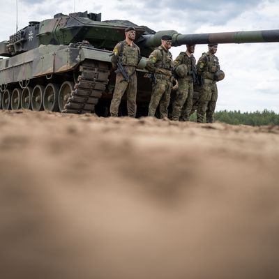 Ein Leopard-2-Panzer der Bundeswehr.