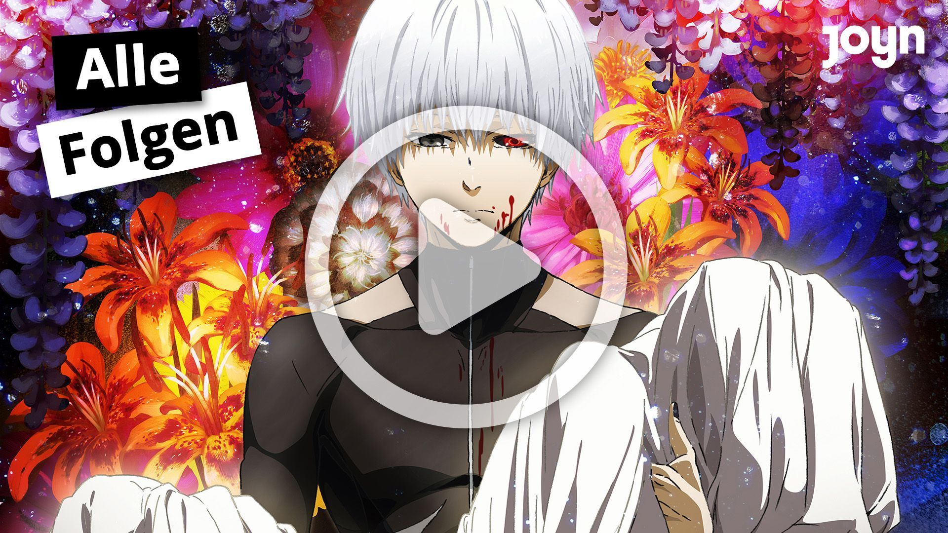 Hier findest du alle Staffeln und OVAS von "Tokyo Ghoul"