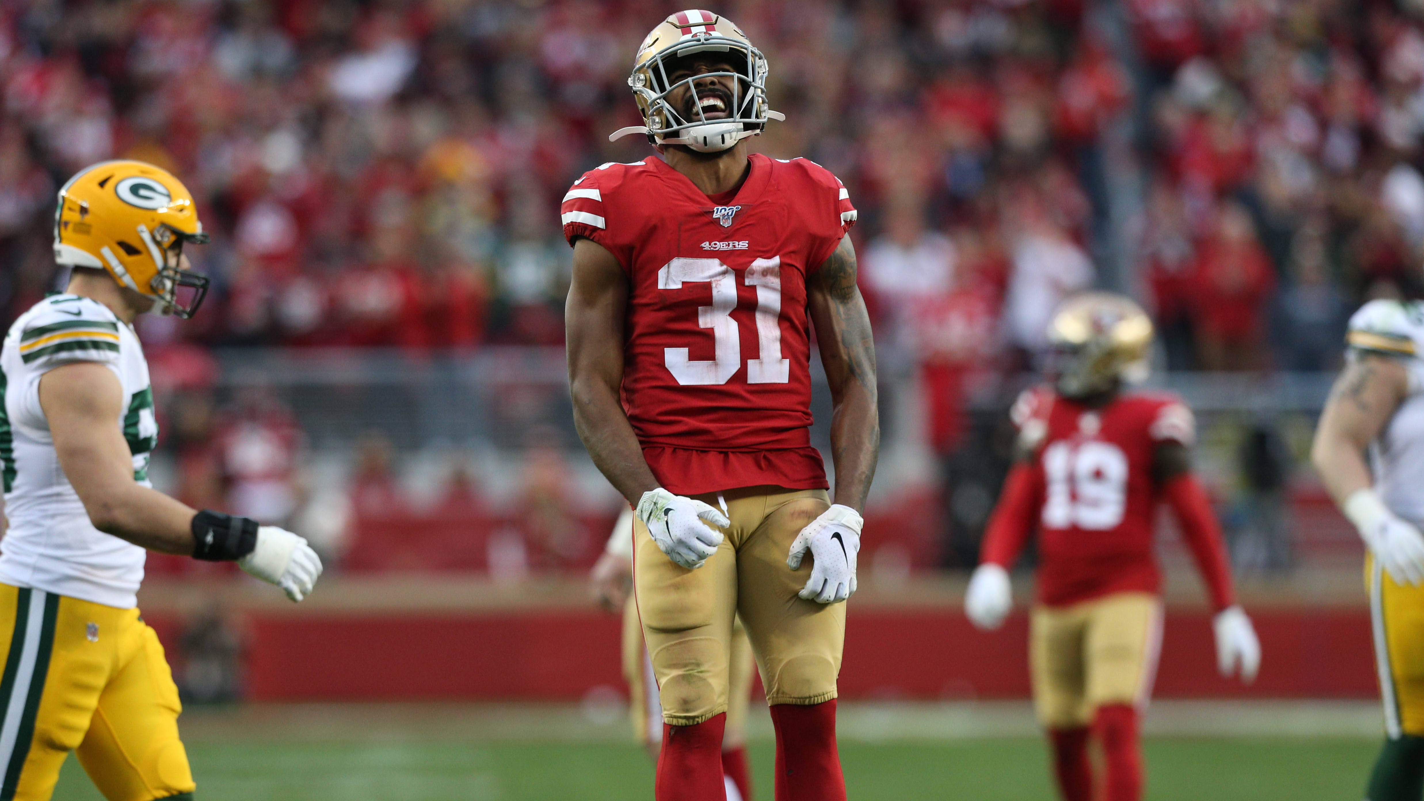 <strong>Platz 2: Raheem Mostert (San Francisco 49ers)</strong><br><br><strong>Rushing Yards:</strong> 220<br><br><strong>Gegner:</strong> Green Bay Packers (2019)