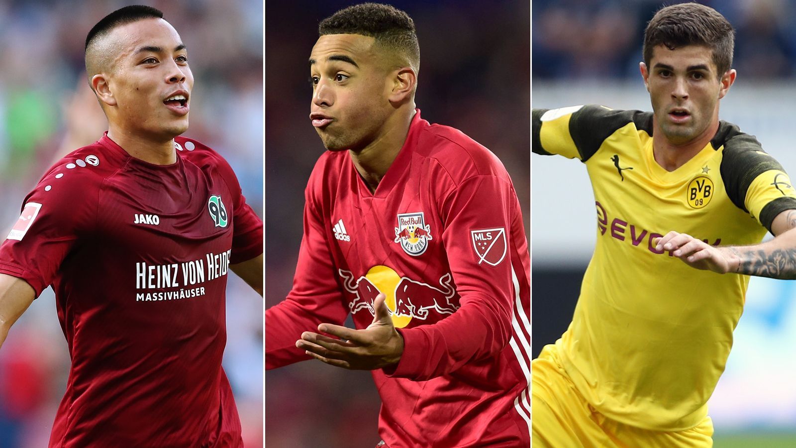 
                <strong>Tyler Adams und Co. - die US-Amerikaner in der Bundesliga</strong><br>
                Es schlägt 13 in der Bundesliga! Mit Tyler Adams (Mi.) hat RB Leipzig ein US-amerikanisches Talent verpflichtet und der 19-Jährige ist nun der 13. Profi aus den Vereinigten Staaten, der ab Januar 2019 in der Bundesliga unter Vertrag stehen wird. ran.de zeigt, wie sich Adams' Landsleute bislang in der Bundesliga so schlagen. (Stand: 3. Dezember 2018)
              