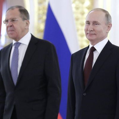 Sergej Lawrow und Wladimir Putin