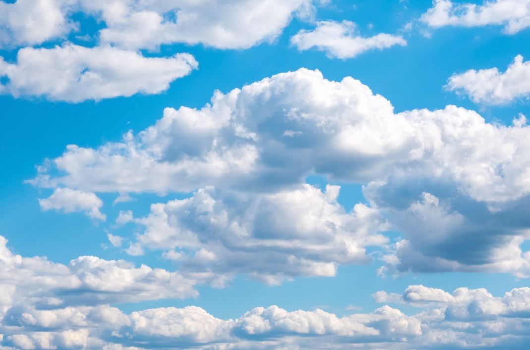 Weil sie bei gutem Wetter am Himmel zu sehen sind, gelten Cumulus-Wolken auch als "Schönwetter-Wolken".