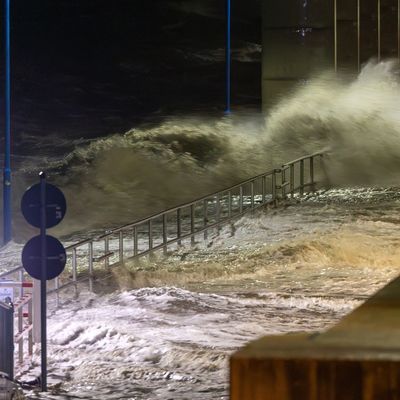 Sturmflut an der Nordseeküste